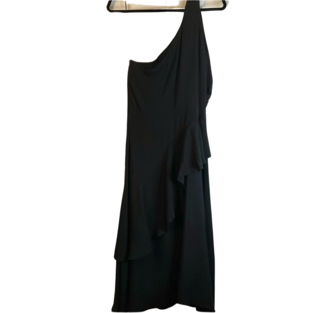 Whimsigoth Dark Romance One Shoulder Ruffled Dress Size 13